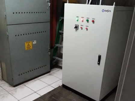 Instalación de TTA (Transmisión automática) desde GE hasta sala eléctrica, esto en isapre CRUZ BLANCA (parte de BUPA)